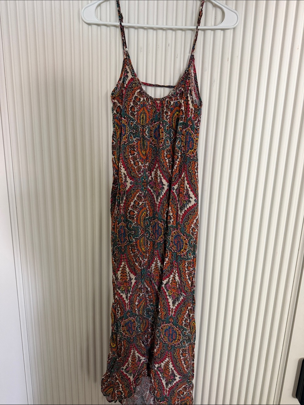 Paisley Spaghetti-Strap Maxi Dress - Multicolor